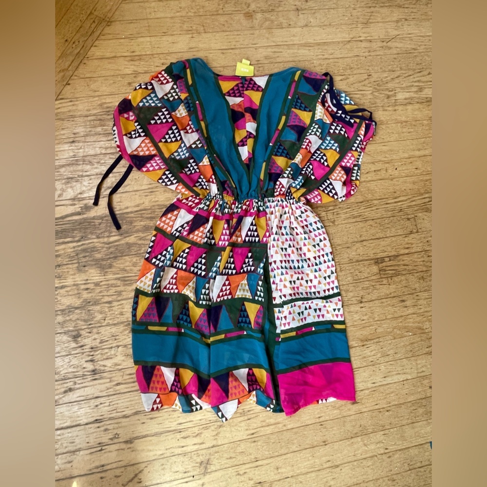 Maeve Multicolor Geometric Dress Anthropologie - Picture 8 of 11